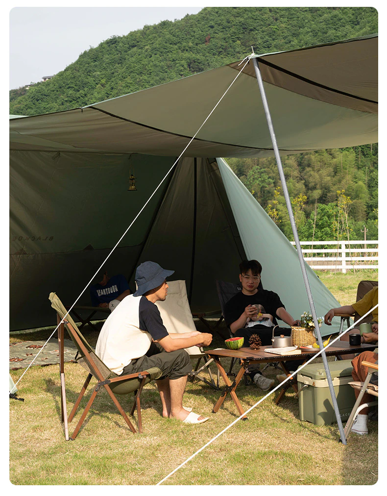 Cheap Goat Tents Blackdeer Shelter Tent Camping Silver Coated Big Tent Canopy Sunshade Rainproof Outdoor Camping Tarp   